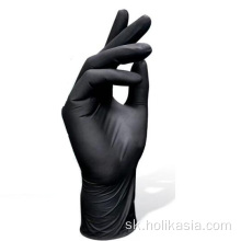 9inch na jedno použitie čiernych priemyselných nitrilových rukavíc